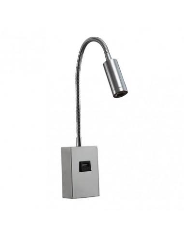 Aplique 3w 4000k Capote Cromo C/usb E Interrupt. 285lm 43x6x4 Cm Articulab. Y Orientab.