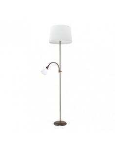 Rilon Living Room Foot 1xe27+1xe14 C/reader Brown White Screen 175.5x40x40 Cm