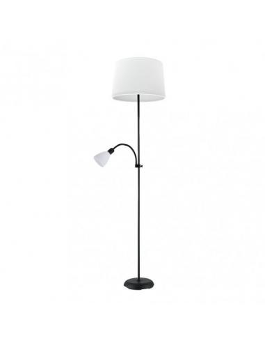 Rilon Living Room Foot 1xe27+1xe14 C/reader Black White Screen 175.5x40x40 Cm