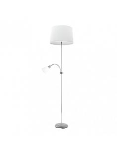 Rilon Living Room Foot 1xe27+1xe14 C/reader Silver White Screen 175.5x40x40 Cm