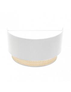 Kandy 1xe27 Natural/white wall lamp 17x30x15 Cm
