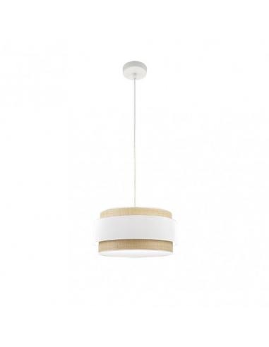 Kandy Pendant 1xe27 Natural/white Regx40x40 Cm