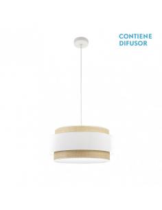 Kandy Pendant 2xe27 Natural/white Regx50x50 Cm