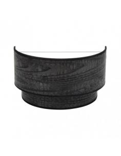 Aplique Doble Smile 1xe27 Madera Negra 17x30x15 Cm