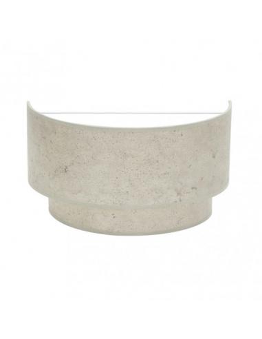 Double Smile Wall Light 1xe27 Gray Cement 17x30x15 Cm