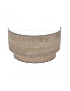 Double smile wall light 1xe27 gray wood 17x30x15 cm