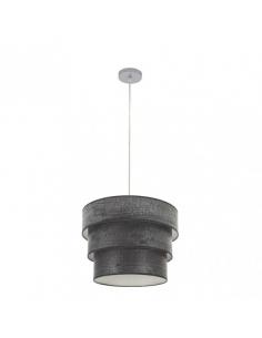 Triple Smile Pendant 1xe27 Chrome/Black Wood Regx40x40 Cm