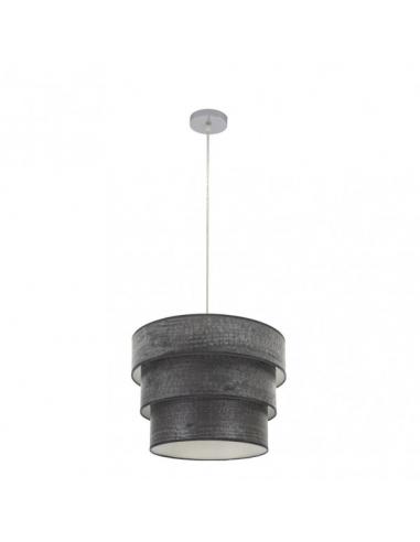 Triple Smile Pendant 1xe27 Chrome/Black Wood Regx40x40 Cm