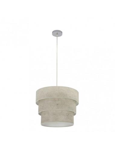 Colgante Triple Smile 1xe27 Cromo/cemento Gris Regx40x40 Cm