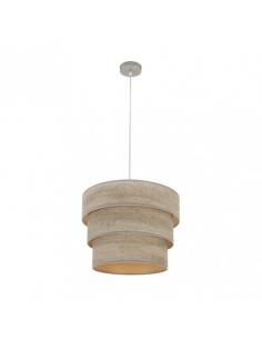 Triple Smile Pendant 1xe27 Nickel/wood Gray Regx40x40 Cm