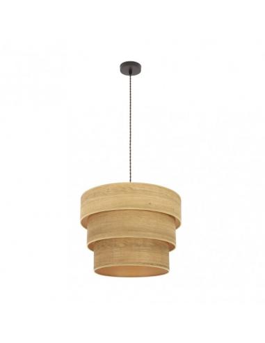 Colgante Triple Smile 1xe27 Marron/madera Clara Regx40x40 Cm