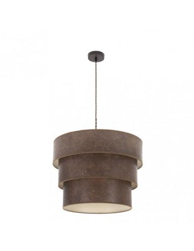 Colgante Triple Smile 3xe27 Marron/oxido Regx50x50 Cm