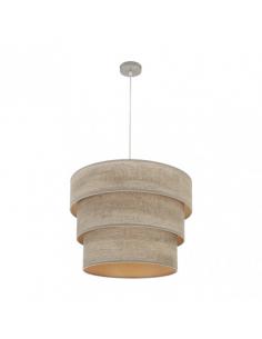 Triple Smile 3xe27 Nickel/Wood Pendant Grey Regx50x50 Cm