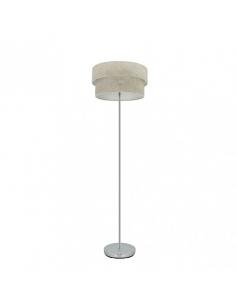 Double Smile Living Room Foot 1xe27 Chrome/Cement Gray 162x40x40 Cm