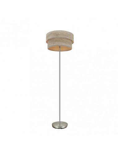 Double Smile Living Room Foot 1xe27 Nickel/wood Gray 162x40x40 Cm