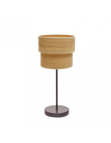 Double Smile Table Lamp 1xe14 Brown/Light Wood 44x18x18 Cm