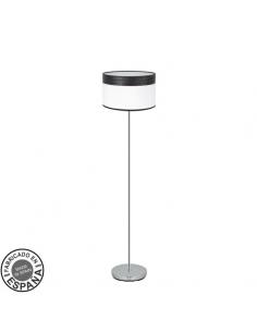 Cloe Living Room Foot 1xe27 Chrome/white-Black Wood162x40x40 cm