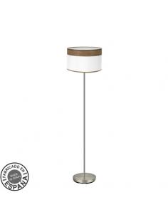 Cloe 1xe27 Living Room Foot Leather/white-dark wood 162x40x40 cm