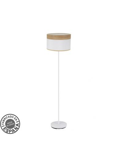 Living Room Foot Cloe 1xe27 White/white-light wood 162x40x40 cm