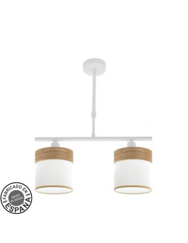 Cloe Lamp 2xe14 White/white-light wood Regx43x14 cm