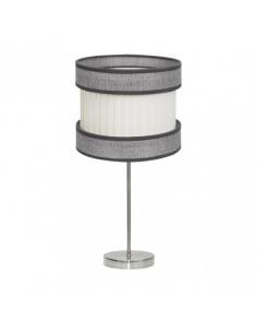 High Home Table Lamp 1xe27 Nickel/gray-beige 61x30x30 Cm