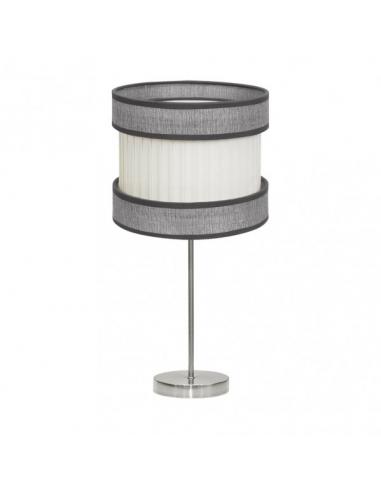 High Home Table Lamp 1xe27 Nickel/gray-beige 61x30x30 Cm