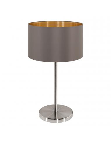 EGLO 31631 - MASERLO Fabric Lamp in Nickel-matte Steel and Textile