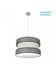 Home Pendant 2xe27 Nickel/gray-beige Regx50x50 Cm