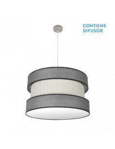 Home Pendant 3xe27 Nickel/gray-beige Regx60x60 Cm