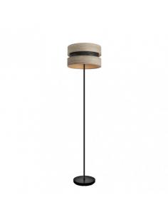 Colet 1xe27 Living Room Foot Black/wood Gray 160x40x40 Cm