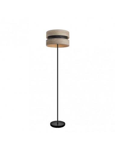 Colet 1xe27 Living Room Foot Black/wood Gray 160x40x40 Cm