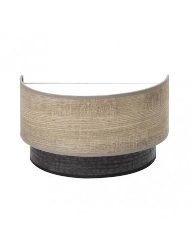 Aplique Colet 1xe27 Negro/madera Gris 17x30x15 Cm