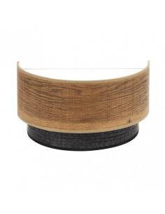 Colet 1xe27 Black/Dark Wood Wall Light 17x30x15 Cm