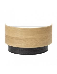 Colet 1xe27 Black/Light Wood Wall Light 17x30x15 Cm
