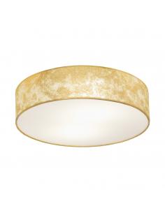 EGLO 97641 - VISERBELLA Fabric Ceiling Light in Steel champagne and Textile