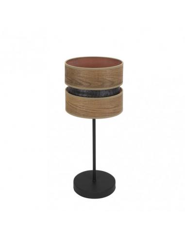 Colet Table Lamp 1xe14 Black/Dark Wood 43x18x18 Cm