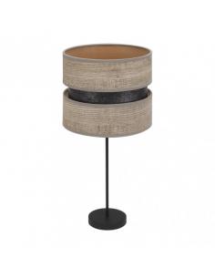 High Table Lamp Colet 1xe27 Black/wood Gray 61x30x30 Cm