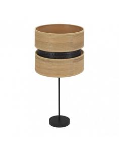 High Table Lamp Colet 1xe27 Black/Light Wood 61x30x30 Cm