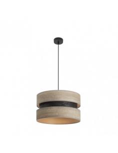 Colet Pendant 1xe27 Black/Gray Wood Regx40x40 Cm