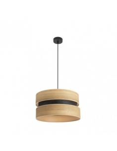 Colet Pendant 1xe27 Black/Light Wood Regx40x40 Cm