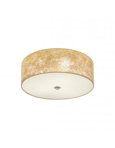 EGLO 97642 - VISERBELLA Ceiling Light in Steel champagne and Textile