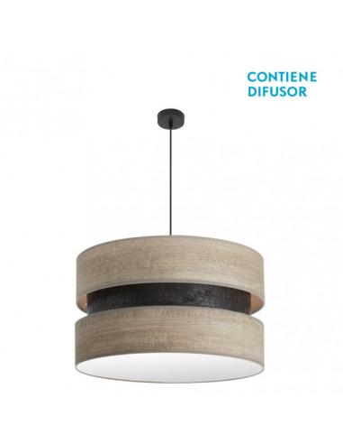 Colet 3xe27 Pendant Black/Gray Wood Regx60x60 Cm