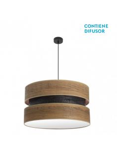 Colet 3xe27 Pendant Black/Dark Wood Regx60x60 Cm