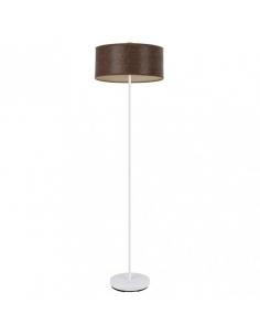 Pie Salon Jerte 1xe27 Blanco/madera Negra 165x40x40 Cm