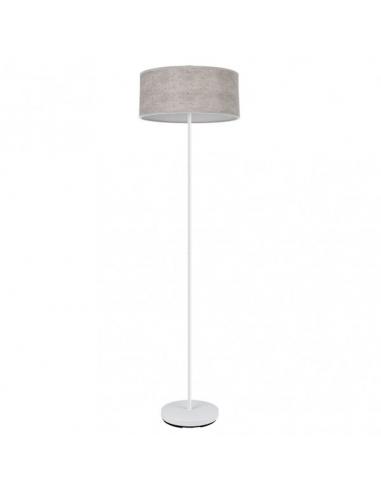Pie Salon Jerte 1xe27 Blanco/cemento Gris 165x40x40 Cm