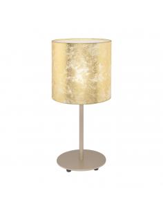 EGLO 97646 - VISERBELLA Fabric Lamp in Champagne Steel and Textile