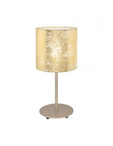 EGLO 97646 - VISERBELLA Fabric Lamp in Champagne Steel and Textile