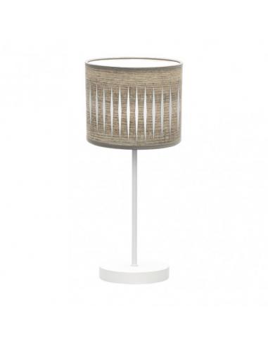 Piron 1xe14 Table Lamp White/wood Gray 42x17x17 Cm