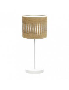 Piron Table Lamp 1xe14 White/Light Wood 42x17x17 Cm