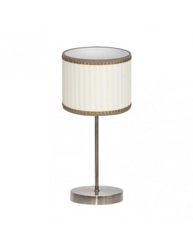 Sobremesa Soprano 1xe14 Cuero/beis 44x17x17 Cm